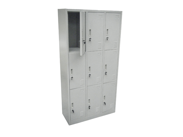 Filing Cabinet - Steel Locker 9 Doors